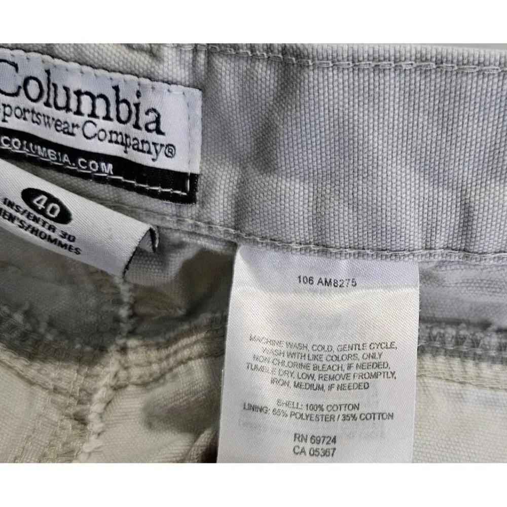 Columbia Sportswear Mens Beige Cargo Pants Sz 40